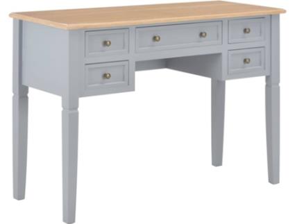 Secretária  (Cinzento - 109.5x45x77.5cm - Madeira)