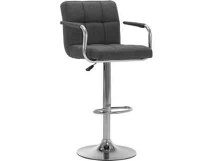 Cadeira de Bar  Tecido Cinzento Escuro