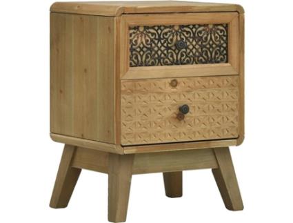 Mesa de Cabeceira  Madeira Castanha (37x30x51 cm)