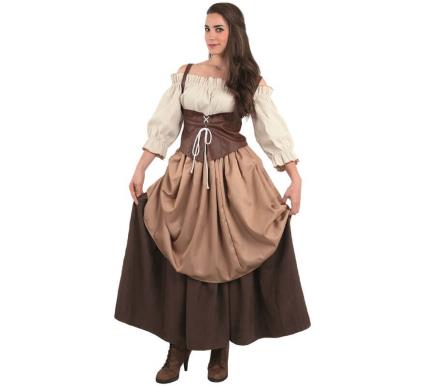 Fato de Hortelana medieval para mulher