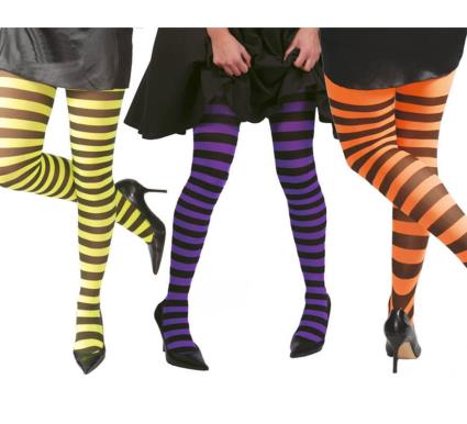 Meia-calça às riscas para mulher