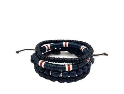 Pulseira ANJU (Couro - Azul - Ajustável)