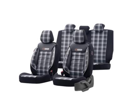 Conjunto Completo de Capas para Assentos OTOM Universal Gti Sports Design Cor Preto/Vermelho