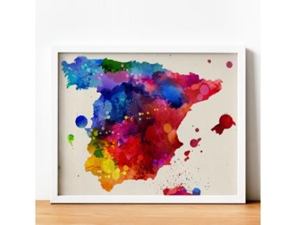 Folha De Mapa Spana 2. Lians E Ilustrações De Cidades, Comunidades E Mapas Espanhóis.