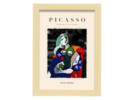 NACNIC Picasso 36 Poster Da Coleção Ilustrações Na Exposição De Arte Surrealismo E Cubismo Para Decoração De Interiores Tamanho A3 Com Quadro Preto