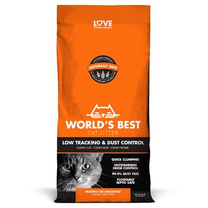 World's Best Cat Litter Low-Tracking areia aglomerante sem pó  - 12,7 kg
