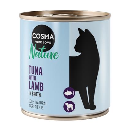 Cosma Nature 12 x 280 g - Pack económico - Atum com cordeiro