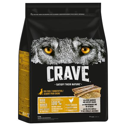 Crave Adult com frango, tutano e cereais integrais ração para cães - 2,8 kg