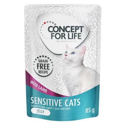 Concept for Life 24 x 85 g - Pack económico - Sensitive sem cereais cordeiro em gelatina