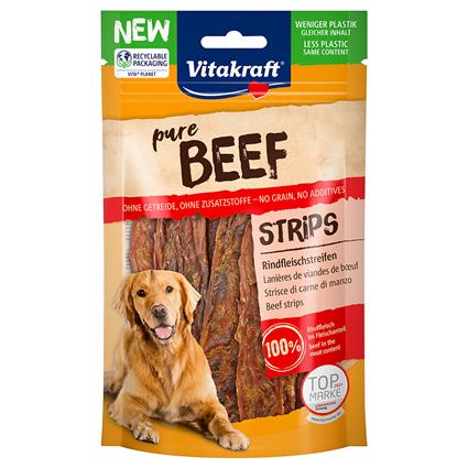 Snacks Vitakraft BEEF Tiras de carne de vaca para cães - Pack económico: 3 x 80 g