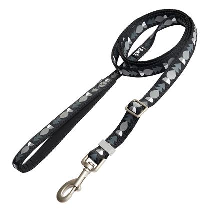 Trela ajustável Hurtta Bare carbono para cães - 120-180 cm, 20 mm (L x C)