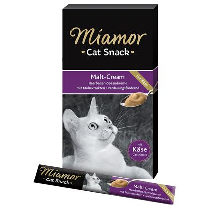 Miamor Cat Snack creme de malte e queijo - 6 x 15 g