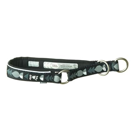 Coleira antipuxões Hurtta Bare carbono para cães - 37-42 cm contorno do pescoço, 35 mm de largura