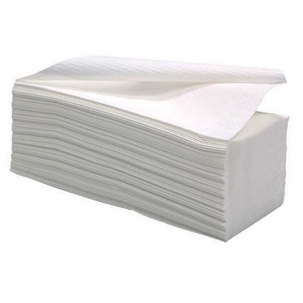 AMOOS Toalhete de Papel Dobrado, 2 Camadas, 142 Folhas, Meia dobra, 200 mm, Branco, Embalagem de 20 Packs