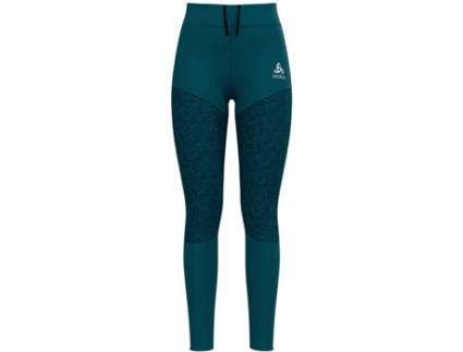 Calças justas para Mulher ODLO Malha Millennium Yakwarm Azul para Corrida (XS)