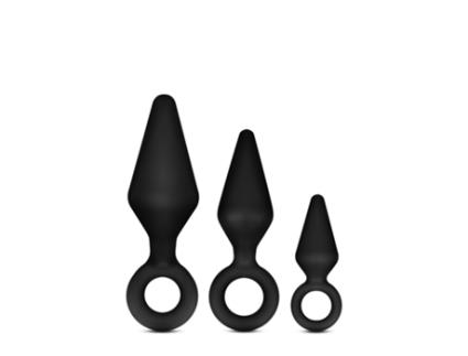 Conjunto De Plugue Anal De Silicone Platina Anal Adventures ANAL ADVENTURES