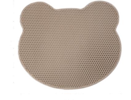 Caixa de Areia para Gatos ZEZE Tapete Gato Bege