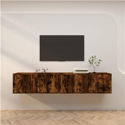 vidaXL Móveis de TV de parede 2 pcs 100x34,5x40 cm carvalho fumado