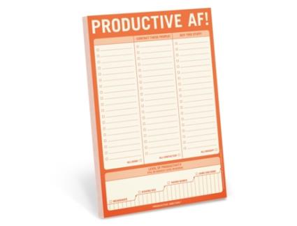 Livro knock knock productive af! pad de created by knock knock (inglês)