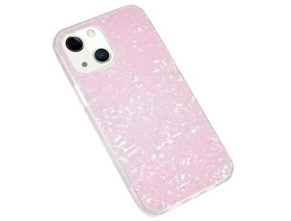 Capa TPU + acrílico IPAKY , à prova de choque rosa para iPhone 13 6.1