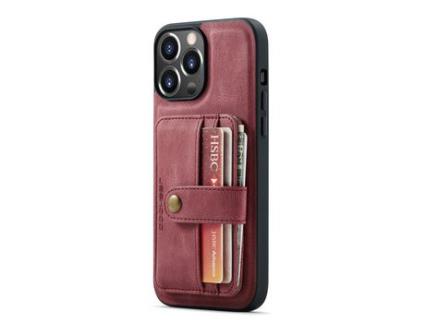 Capa TPU + PU JEEHOOD 2 em 1 destacável vermelho para iPhone 13 Pro 6.1