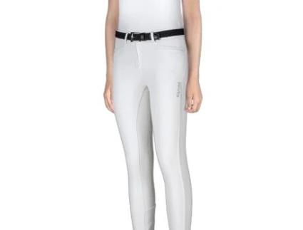 Calças de Equitação para Menina EQUILINE (8/9 Anos - Branco)
