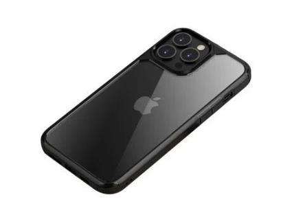 Capa TPU + acrílico IPAKY híbrido transparente de pelagem dupla preta para iPhone 13 Pro Max 6.7