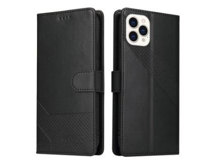 Capa PU + TPU GQ.UTROBE Preto para iPhone 13 Pro Max 6.7