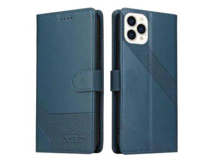 Capa PU + TPU GQ.UTROBE azul para iPhone 13 Pro Max 6.7