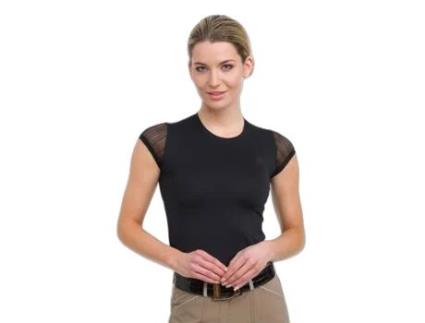 Polo para Mulher de Equitação CAVALLIERA (XS - Preto)