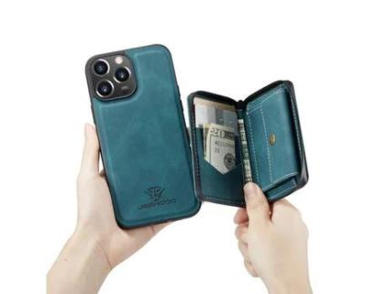 Capa TPU JEEHOOD 2 em 1 magnético destacável à prova de choque, híbrido com suporte azul para iPhone 13 Pro Max 6.7