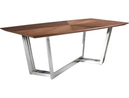 Mesa de Refeição ANGEL CERDÁ S.L. 1097 (Castanho - Aço inoxidável - 220 x 110 x 77 cm)