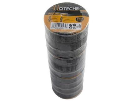 Cinta aislante negra 19 mm x 10 mt pack 10 r/