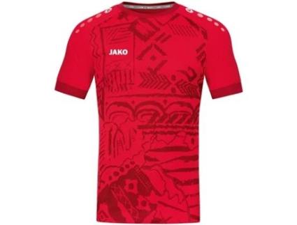 T-shirt para Futebol JAKO (Unissexo - Vermelho - S)