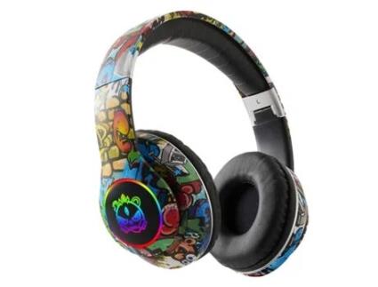 Auriculares JUNIORCARE Sem Fio Flash Light Crianças Ear Headphones com MicroAuriculares Bluetooth
