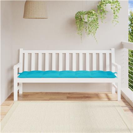 vidaXL Almofadão p/ banco 180x50x7 cm tecido turquesa