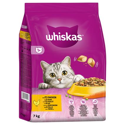 Whiskas 1+ frango - 7 kg