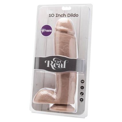 CAIA NA REAL - DILDO 25,5 CM COM BOLAS VIBRADOR SKIN