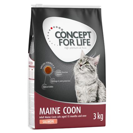 Concept for Life Maine Coon Adult com salmão ração sem cereais - 3 kg