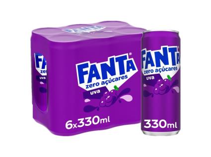 Refrigerante Com Gás Fanta Uva Lata 6x0.33l