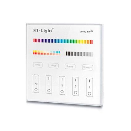 Comando 4 zonas rgb+cct táctil encastrar t4