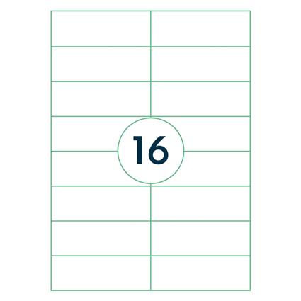 rillprint Rótulos/etiquetas autocolantes 105x37 mm 1000 Folhas branco