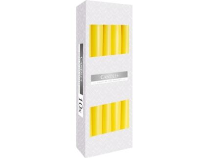 Vela de Mesa Amarela 10 Unidades 53G