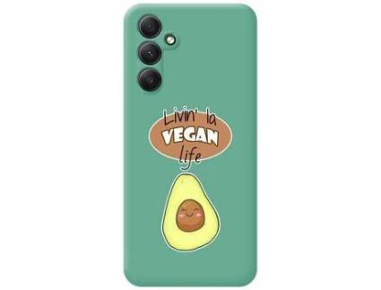 Capa para Samsung Galaxy A54 5G TUMUNDOSMARTPHONE Silicone Líquida Desenhos Vegan Life Verde