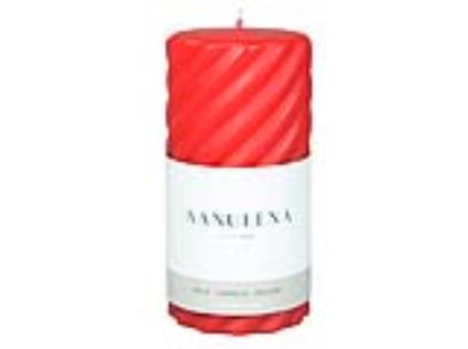 Vela Pilar Manulena Vermelho 76x15cm