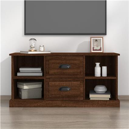 vidaXL Móvel de TV 99,5x35,5x48 cm derivados madeira carvalho castanho