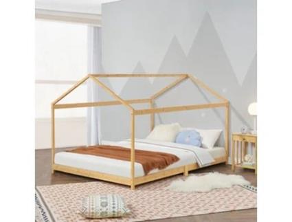 Cama Infantil [EN.CASA] (205 x 146 x 133,5 cm - Bambu - Castanho )