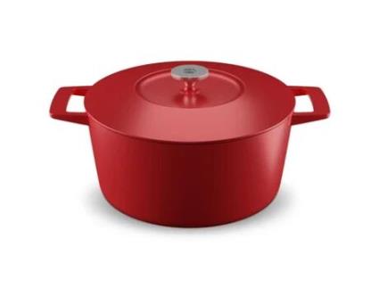 Panela Ferro Fundido MASTER SWISS Redonda (Vermelho - 28 cm)