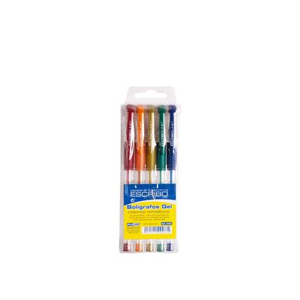 Caneta Gel Metal Pack 5