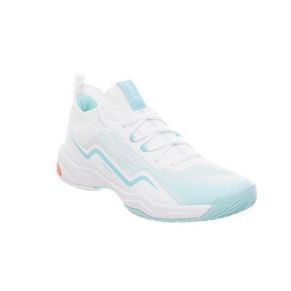 Calçado de Badminton BS900 Ultra Lite Mulher Branco/Turquesa